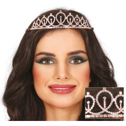 Stříbrná kovová čelenka princezny